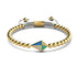 Cerf-volant | Or 18 carats et crème | Émail | Bracelet Charmballa en Cristal de Macramé